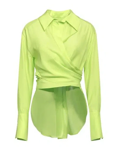 Gauge81 Woman Shirt Acid Green Size S Silk