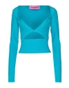 Gauge81 Woman Top Turquoise Size S Recycled Viscose, Polyester In Blue