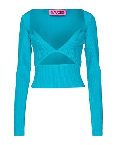 Gauge81 Woman Top Turquoise Size S Recycled Viscose, Polyester In Blue