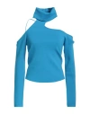 Gauge81 Woman Turtleneck Azure Size M Rayon, Polyamide In Multi