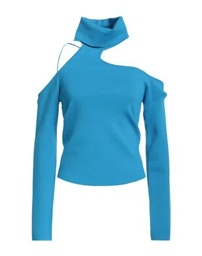 Gauge81 Woman Turtleneck Azure Size M Rayon, Polyamide In Multi