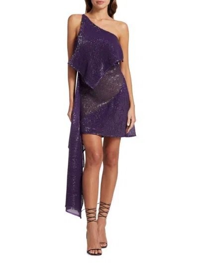 Gauge81 Women's Metz Sequin Mini Dress In Purple