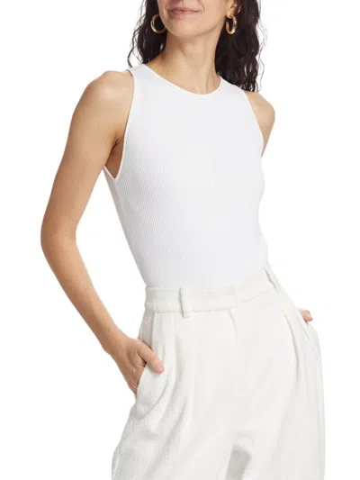 Gauge81 Women's Olmos Rib-knit Bodysuit In White
