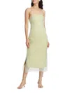 Gauge81 Women's Punta Overlay Strapless Midi-dress In Pale Olive