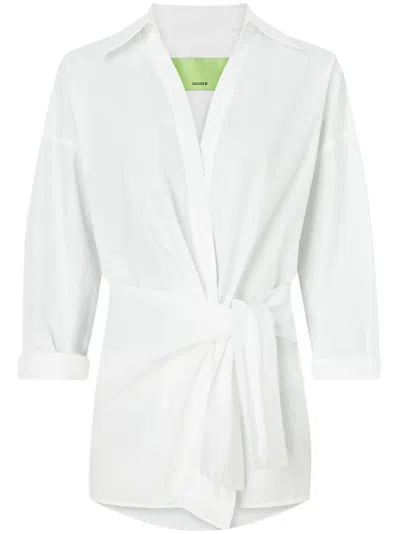 Gauge81 Wrap-design Shirt In White
