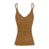 Gauntlett Cheng Brown Ribbon Tank Top In Multi