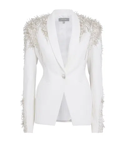 Gaurav Gupta Bead-embellished Armour Blazer In White