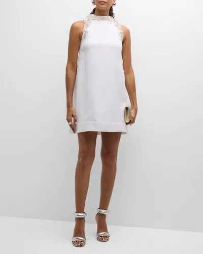 Gaurav Gupta Beaded Antiform Sleeveless Mini Dress In White