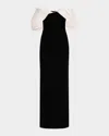 GAURAV GUPTA CLOUD DRAPE OFF-THE-SHOULDER VELVET GOWN