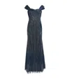 Gaurav Gupta Embellished Orbit Sculpt Gown In Blue