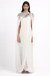 Gaurav Gupta The Infinity Embellished Silk-chiffon Gown In Ivory