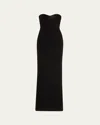 Gaurav Gupta Infinity Strapless Column Gown In Black