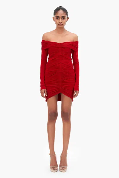 Gaurav Gupta Intersect Drape Dress In Red