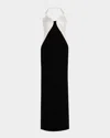 Gaurav Gupta The Armor Sculpted Crepe Gown In Black White