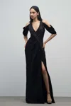 Gaurav Gupta Noir Halter Draped Gown
