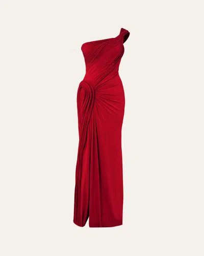 Gaurav Gupta Nova Sculpted One-shoulder Trumpet Gown In Multi