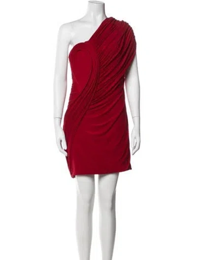 Pre-owned Gaurav Gupta One-shoulder Mini Dress In Red