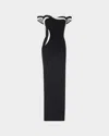 Gaurav Gupta Orbital Interplay Off-shoulder Column Gown In Multi