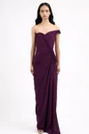 Gaurav Gupta The Athena Sculpted Silk Crepe Gown In Purple