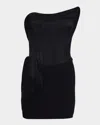 Gaurav Gupta Sculpted Strapless Corset Mini Dress In Black