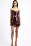 Gaurav Gupta The Sequin Strapless Mini Dress In Red