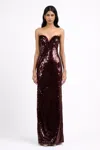 Gaurav Gupta The Sequin Sculpted Column Gown In Red