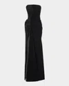 Gaurav Gupta Sequin Sculpted Strapless Slit Gown
