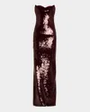 GAURAV GUPTA SEQUINED STRAPLESS COLUMN GOWN