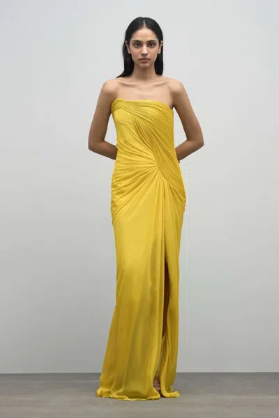Gaurav Gupta Solaris Draped Gown In Gold