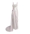 Gaurav Gupta Stretch-silk Crystal-embellished Gown In Silver
