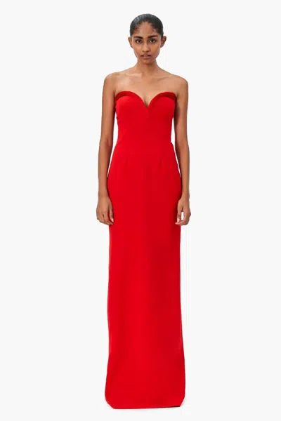 Gaurav Gupta Sweetheart Column Gown In Red