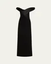 Gaurav Gupta The Astral Sculpted Off-shoulder Sweetheart Gown In Black