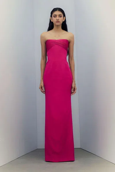 Gaurav Gupta The Infinity Column Gown In French Fuschia