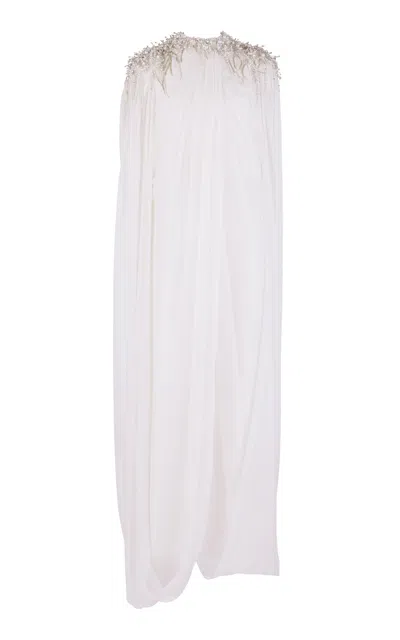 Gaurav Gupta The Infinity Embellished Silk-chiffon Caftan In White