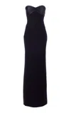 Gaurav Gupta The Infinity Strapless Crepe Column Gown In Black