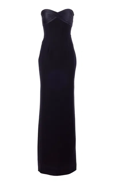 Gaurav Gupta The Infinity Strapless Crepe Column Gown In Black
