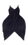 Gaurav Gupta The Intersection Draped Chiffon Top In Black