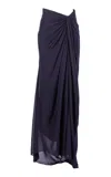 Gaurav Gupta The Intersection Draped Silk Maxi Skirt In Black