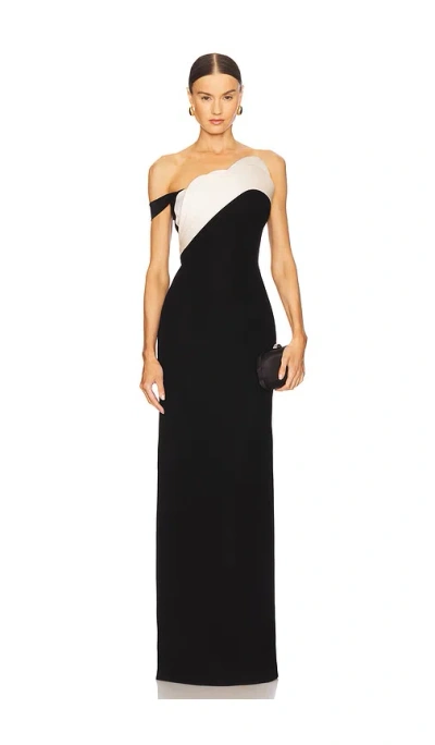 Gaurav Gupta The Nyx Petal Column Gown In Black