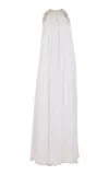 Gaurav Gupta The Pearl Embellished Silk-chiffon Waterfall Gown In Ivory