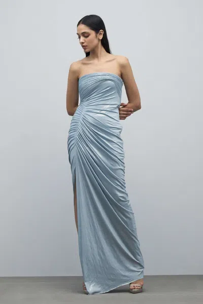 Gaurav Gupta The Reflection Jersey Gown In Blue