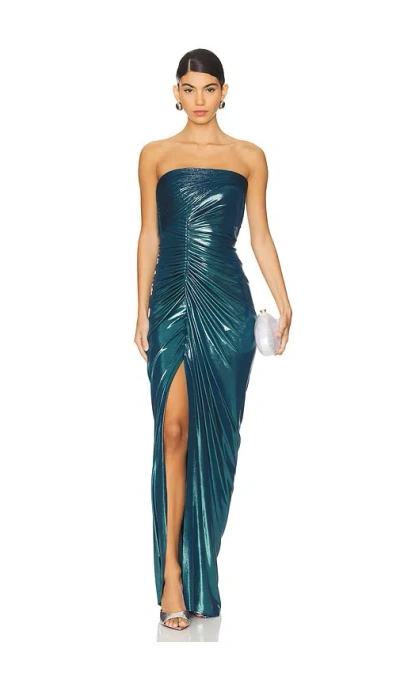 Gaurav Gupta The Reflection Jersey Gown In Green
