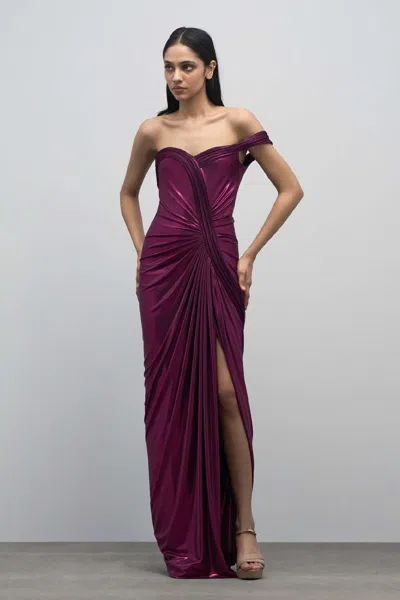 Gaurav Gupta The Sculpted Athena Gown In Purple