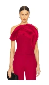 Gaurav Gupta The Wave Ruffle Top In 桃紅色