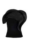 Gaurav Gupta The Wave Ruffled Crepe Top In Black