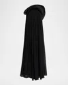 Gaurav Gupta Waterfall Sculptural Ruffle Strapless Gown In Black