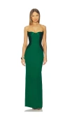 Gaurav Gupta X Revolve Petal Column Gown In Green