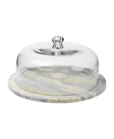 Gauri Kohli Blinq Green Onyx Serving Board With Cloche