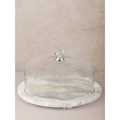 Gauri Kohli Blinq Green Onyx Serving Board With Cloche