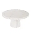 Gauri Kohli Bobby White Marble Cake Stand In White
